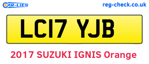 LC17YJB are the vehicle registration plates.