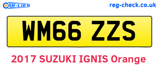 WM66ZZS are the vehicle registration plates.