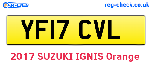 YF17CVL are the vehicle registration plates.