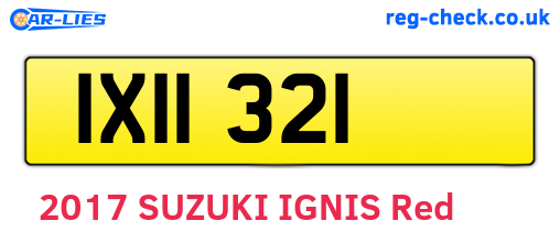 IXI1321 are the vehicle registration plates.