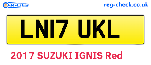 LN17UKL are the vehicle registration plates.