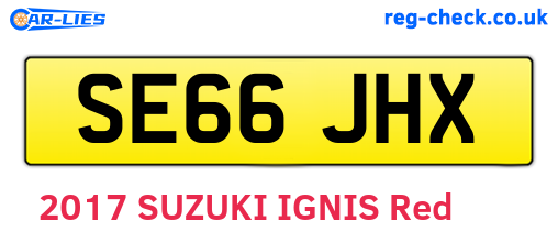 SE66JHX are the vehicle registration plates.