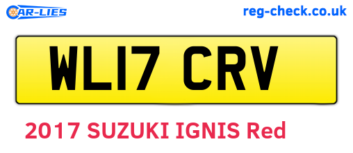 WL17CRV are the vehicle registration plates.