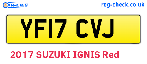 YF17CVJ are the vehicle registration plates.