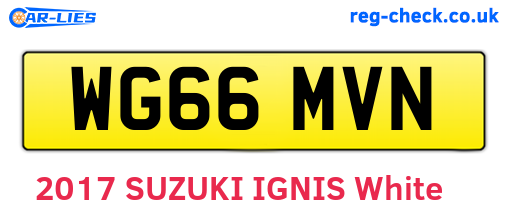 WG66MVN are the vehicle registration plates.