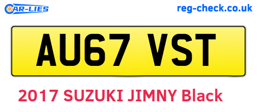 AU67VST are the vehicle registration plates.