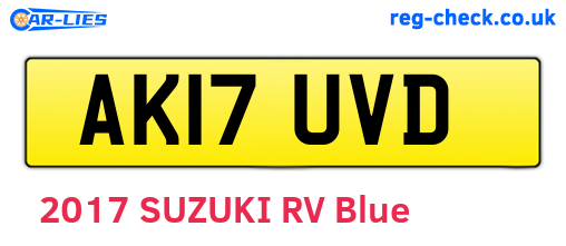 AK17UVD are the vehicle registration plates.