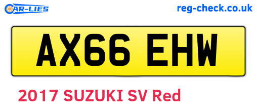 AX66EHW are the vehicle registration plates.