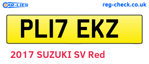 PL17EKZ are the vehicle registration plates.
