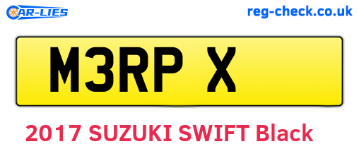 M3RPX are the vehicle registration plates.