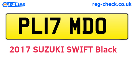 PL17MDO are the vehicle registration plates.