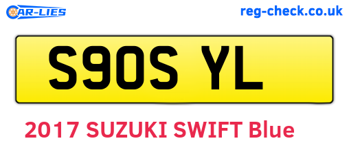 S90SYL are the vehicle registration plates.