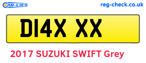 D14XXX are the vehicle registration plates.