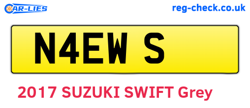 N4EWS are the vehicle registration plates.