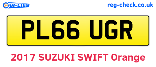 PL66UGR are the vehicle registration plates.