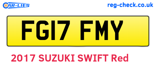 FG17FMY are the vehicle registration plates.