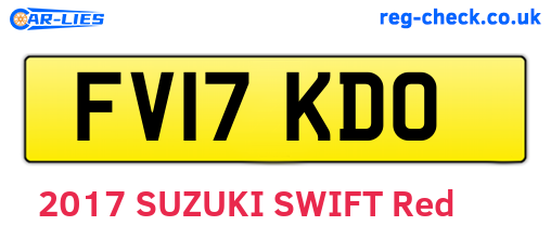 FV17KDO are the vehicle registration plates.