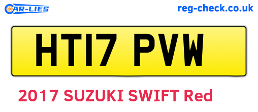HT17PVW are the vehicle registration plates.