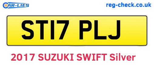ST17PLJ are the vehicle registration plates.