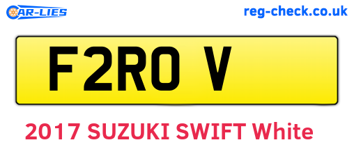 F2ROV are the vehicle registration plates.
