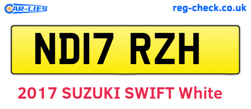 ND17RZH are the vehicle registration plates.