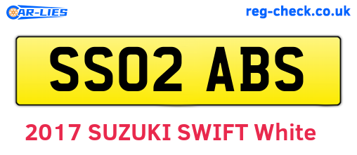 SS02ABS are the vehicle registration plates.