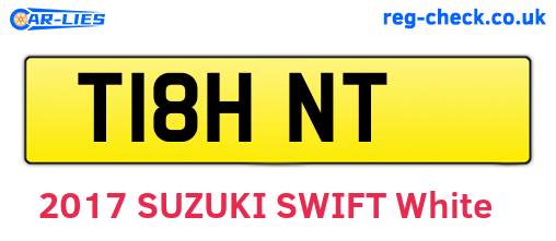 T18HNT are the vehicle registration plates.