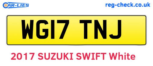 WG17TNJ are the vehicle registration plates.