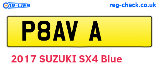 P8AVA are the vehicle registration plates.