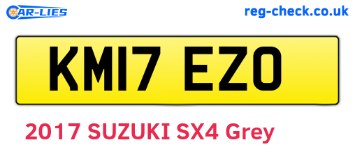 KM17EZO are the vehicle registration plates.