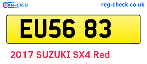 EU5683 are the vehicle registration plates.
