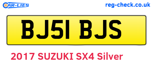 BJ51BJS are the vehicle registration plates.