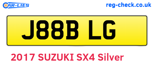 J88BLG are the vehicle registration plates.