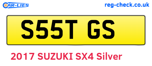 S55TGS are the vehicle registration plates.