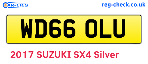 WD66OLU are the vehicle registration plates.