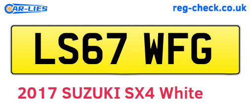 LS67WFG are the vehicle registration plates.