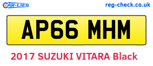 AP66MHM are the vehicle registration plates.