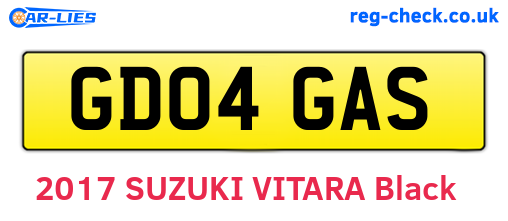 GD04GAS are the vehicle registration plates.