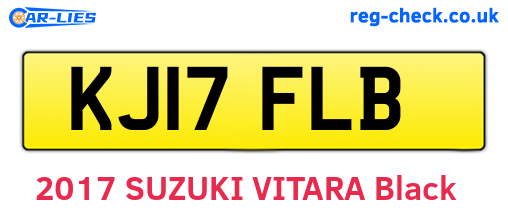 KJ17FLB are the vehicle registration plates.
