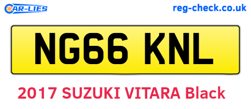 NG66KNL are the vehicle registration plates.