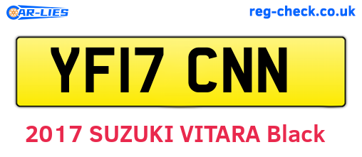 YF17CNN are the vehicle registration plates.