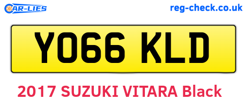 YO66KLD are the vehicle registration plates.