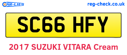 SC66HFY are the vehicle registration plates.