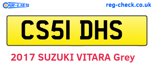 CS51DHS are the vehicle registration plates.