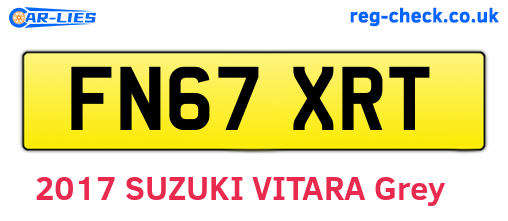 FN67XRT are the vehicle registration plates.