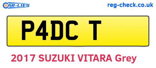 P4DCT are the vehicle registration plates.