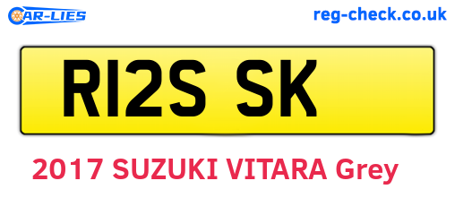 R12SSK are the vehicle registration plates.
