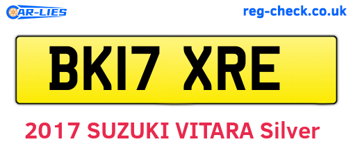 BK17XRE are the vehicle registration plates.