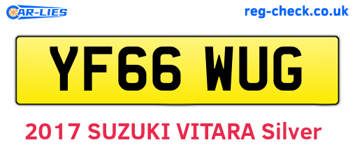 YF66WUG are the vehicle registration plates.