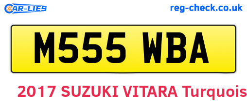 M555WBA are the vehicle registration plates.